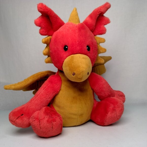 Jellycat London Darvin Dragon Orange Winged Wings Horn Stuffed Plush 11" - Picture 3 of 13